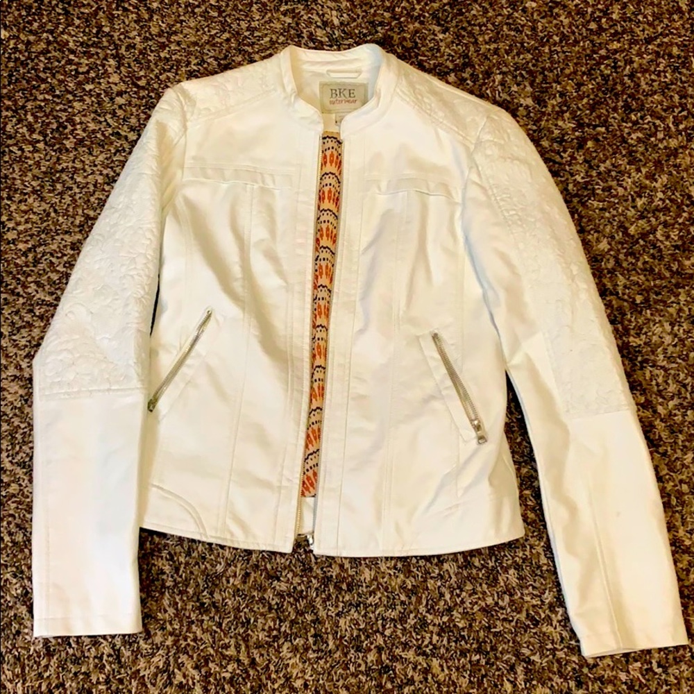 White pleather jacket